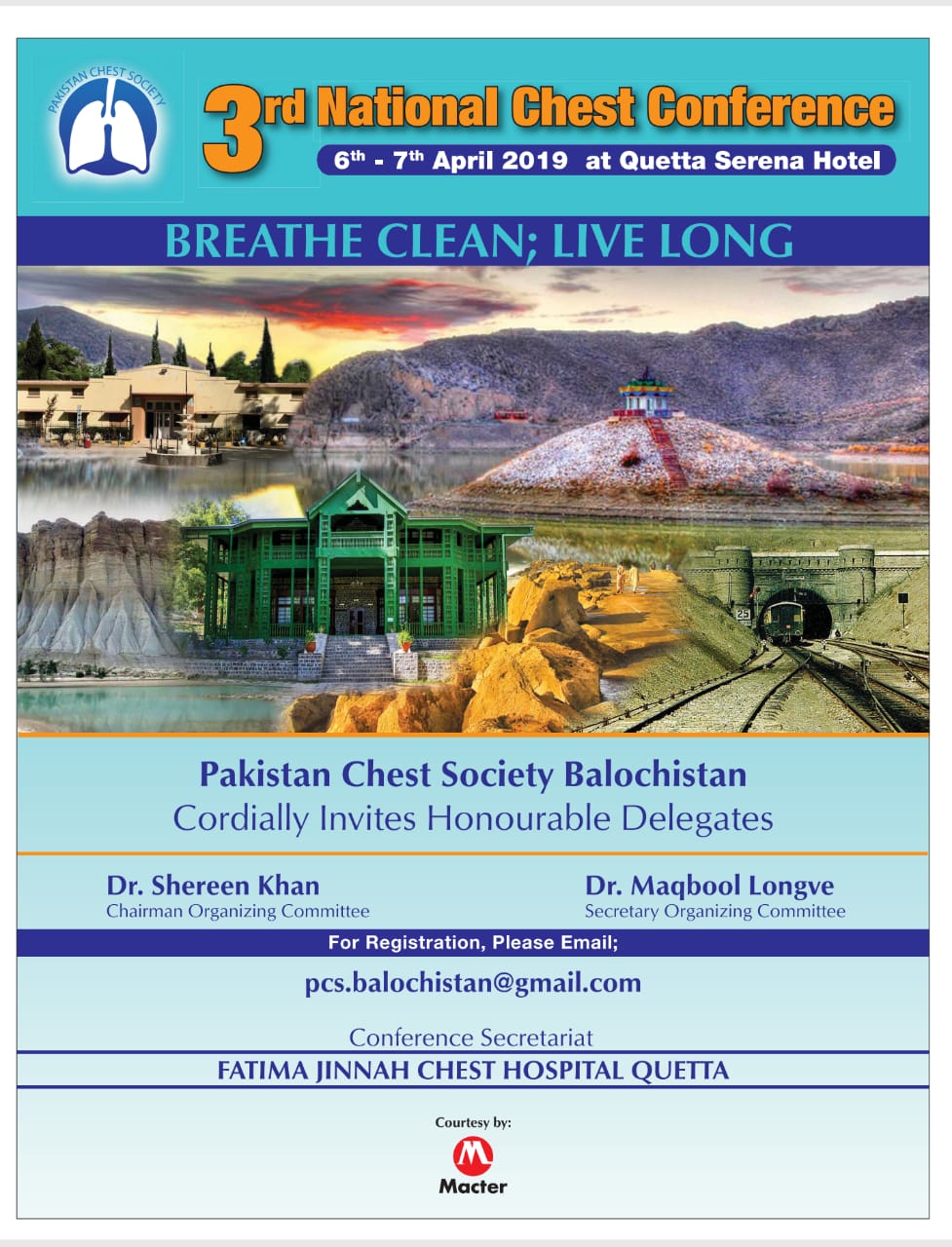 3rd National Chest Conference 6th – 7th April 2019 at Quetta Serena Hotel